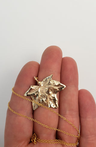14k Gold Filled and Bronze Maple Leaf