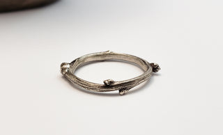 Silver Lilac Branch Ring