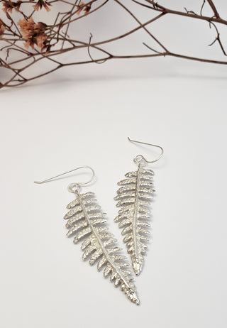 Large Fern Leaves in silver