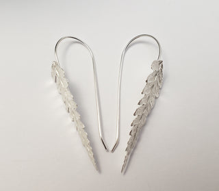 Silver Fern leaf earrings