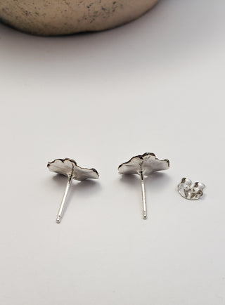 Ivy Leaf earrings in oxidized silver