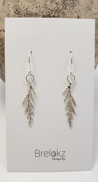 Silver juniper earrings