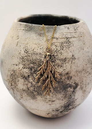 Juniper necklace in bronze and Gold Filled 14k 