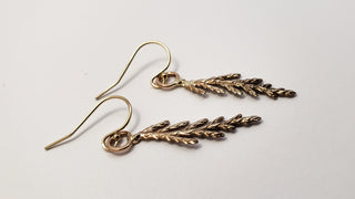 Boucles d'oreilles Genévrier en bronze et or Gold Filled 14k