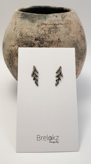 Juniper earrings in oxidized silver