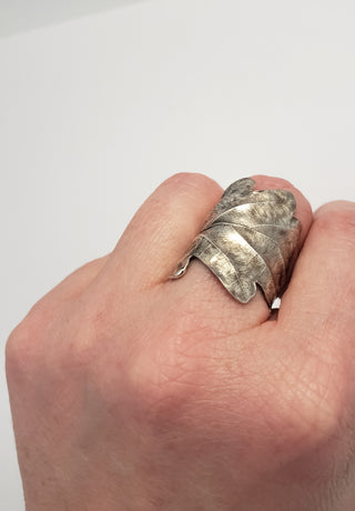 Silver Oak Leaf Ring