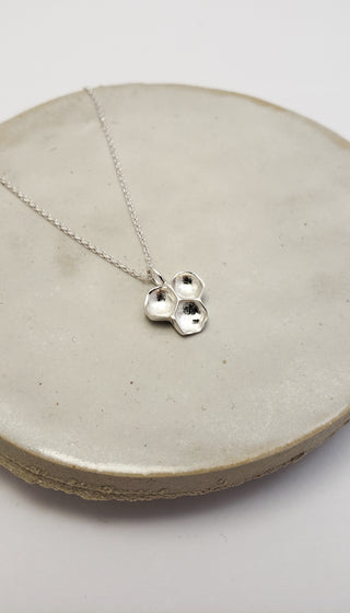 Honeycomb Necklace in Silver