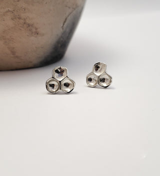Honeycomb Earrings Sterling Silver
