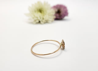 14k Gold Filled and bronze rosette ring