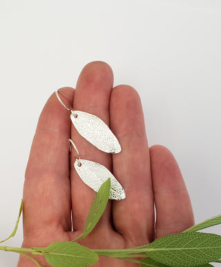 Silver Sage Leaf earrings