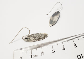 Sage Leaves earrings in oxidized silver