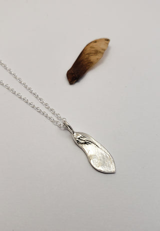 Silver Maple key necklace