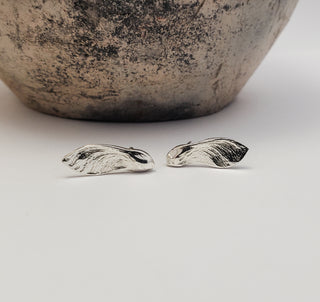 Maple Key silver earrings