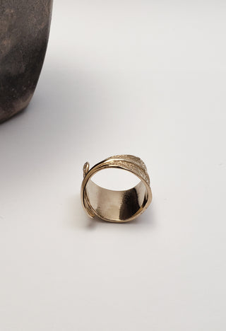 Bronze Sage Leaf Ring