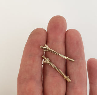 Boucles d'oreilles Branches de Lilas en Bronze